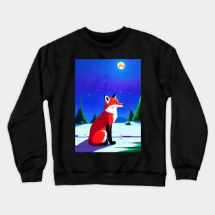 CUTE FOX WAITING FOR SANTA CLAUS Crewneck Sweatshirt